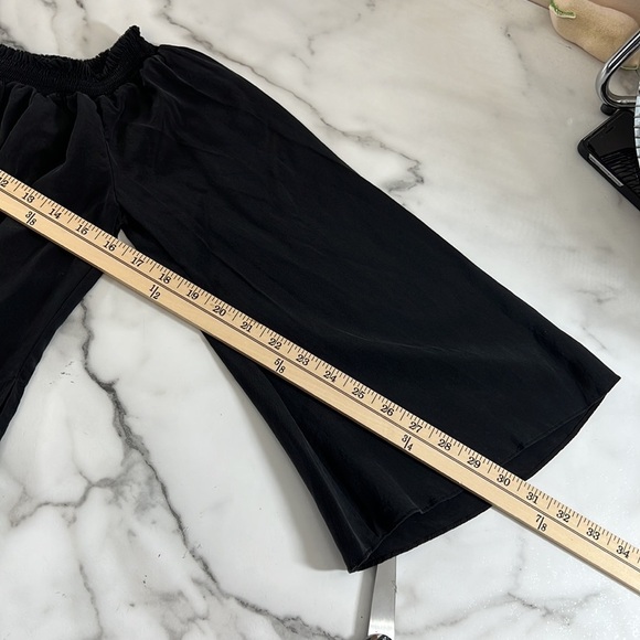 Jay Godfrey Blouse Womens‎ 0 Black Silk Smock Off The Shoulder Bell Flare Sleeve - Picture 8 of 11